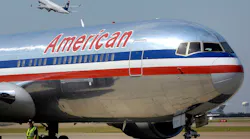 An American Airlines jet at Dallas-Fort Worth International Airport.