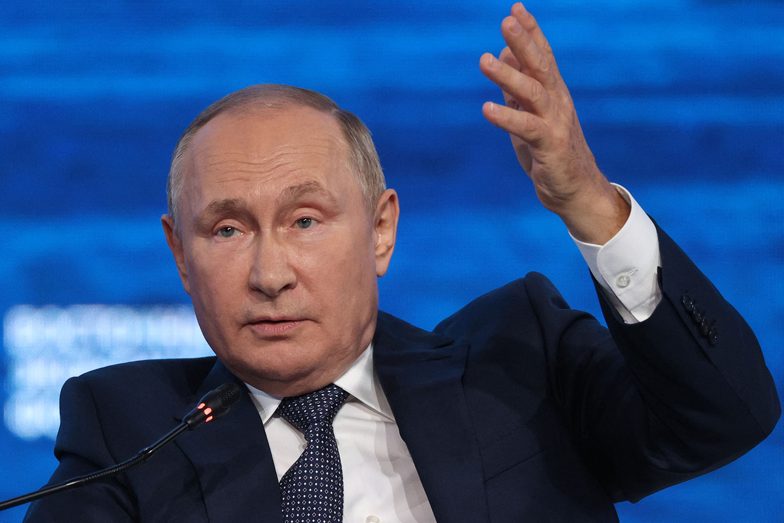 Russian President Vladimir Putin attends the Eastern Economic Forum in Vladivostok on Sept. 7, 2022.