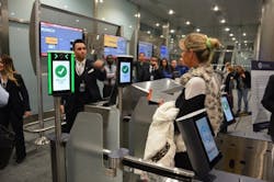 MIA’s biometric boarding pilot program at gate J17 in 2019/ MIA’s biometric boarding pilot program at gate J17 in 2019/