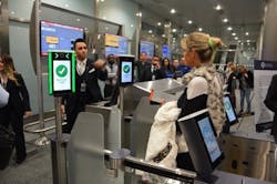 MIA&rsquo;s biometric boarding pilot program at gate J17 in 2019/