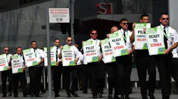 September 1, 2022 Atlanta - Delta pilots conduct informational picketing at the south terminal at Hartsfield-Jackson Atlanta International Airport ahead of the busy Labor Day travel weekend as they push for a new labor contract on Thursday, September 1, 2022.