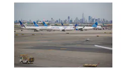 United Airlines airliners are seen at Newark Liberty Airport where the busiest runway for departing flights is schedule to be rehabilitated.