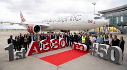 Virgin Atlantic has taken delivery of its first A330neo, marking the airline&rsquo;s 50th Airbus aircraft.