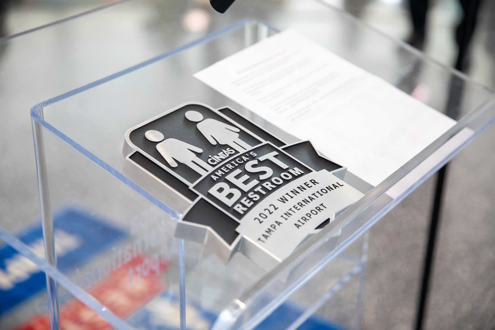 Tampa International Airport has a new honor to add to its list of #1 accolades: Winner of the 2022 Cintas America's Best Restroom Contest.