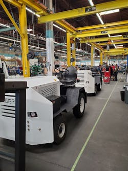 Li-ion Tiger tractors from Waev can be charged using a standard on-board charger or they can be equipped for fast charging. Li-ion Tiger tractors from Waev can be charged using a standard on-board charger or they can be equipped for fast charging.