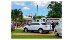 A view of the scene of a small plane crashed into a house located at 2200 block of Jamaica Drive near North Perry Airport in Pembroke Pines on Monday, Oct. 17, 2022, in Miramar, Florida.