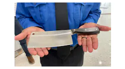 A cleaver that a traveler brought to a TSA checkpoint at BWI Airport recently.