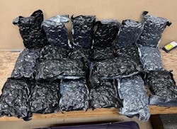A joint investigation between the Birmingham Police Department and the Alabama Law Enforcement Agency led to the seizure of 46 pounds of marijuana inside luggage.