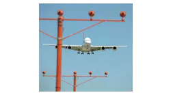 A Qantas Airbus A380 landing at DFW International Airport in 2016.