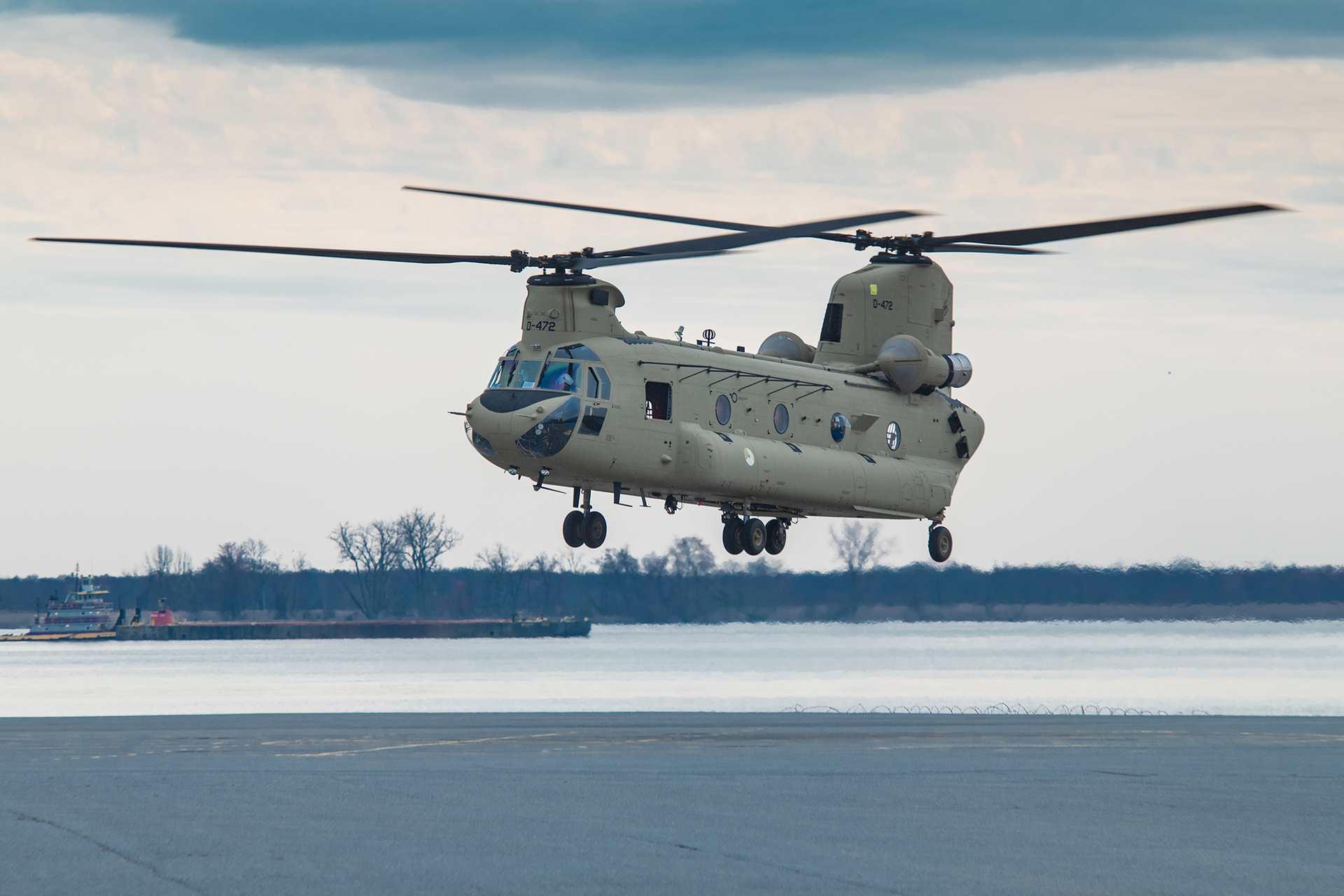 A Royal Netherlands Air Force (RNLAF) CH-47F Chinook takes flight. With Boeing&rsquo;s 20th CH-47F delivery to the RNLAF the country&rsquo;s fleet updates are now complete.
