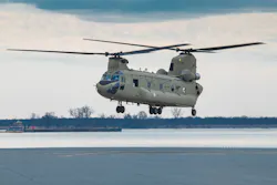 A Royal Netherlands Air Force (RNLAF) CH-47F Chinook takes flight. With Boeing’s 20th CH-47F delivery to the RNLAF the country’s fleet updates are now complete. A Royal Netherlands Air Force (RNLAF) CH-47F Chinook takes flight. With Boeing’s 20th CH-47F delivery to the RNLAF the country’s fleet updates are now complete.