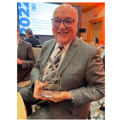 Port of Oakland Aviation Marketing Manager John Albrecht received the Ted Bushelman Legacy Award for Creativity and Excellence from Airports Council International North America (ACI-NA).