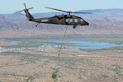 Sikorsky demonstrates to the U.S. Army for the first time how an optionally piloted Black Hawk helicopter flying in autonomous mode could resupply forward forces. These uninhabited Black Hawk flights occurred in October at Yuma Proving Ground in Arizona. Sikorsky demonstrates to the U.S. Army for the first time how an optionally piloted Black Hawk helicopter flying in autonomous mode could resupply forward forces. These uninhabited Black Hawk flights occurred in October at Yuma Proving Ground in Arizona.