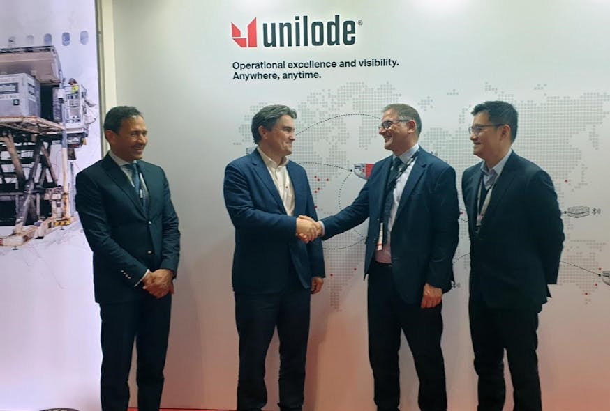 Babak Yazdani, Chief Operating Officer, Unilode; Tom Owen, Director Cargo, Cathay Pacific; Ross Marino, Chief Executive Officer, Unilode; Frosti Lau, General Manager Cargo Service Delivery, Cathay Pacific (from left to right)