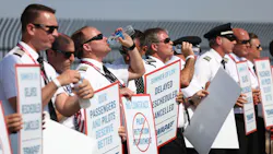 Southwest Airlines pilots picketed for better work conditions in June outside Dallas Love Field. Southwest Airlines pilots picketed for better work conditions in June outside Dallas Love Field.