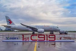 World&apos;s first C919 Aircraft delivered to China Eastern Airlines.