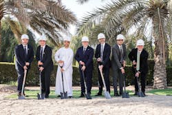 Bombardier and Abu Dhabi Airports celebrated the official groundbreaking of the new Bombardier Abu Dhabi Service Centre Dec. 6 in Abu Dhabi. From left: Steven Polmans, VP Business Development & Free Zones, AD Airports; Francois Bourienne, chief commercial officer, AD Airports; H.E Eng. Jamal Salem AL Dhaheri, MD & chief executive officer, AD Airports; Éric Martel, president and CEO, Bombardier; Jean-Christophe Gallagher, executive vice president, Services and Support, and Corporate Strategy, Bombardier; Zeshan Malik, senior director, Corporate Development, Bombrdier; Christopher Debergh, VP OEM Parts and Services, Bombardier. Bombardier and Abu Dhabi Airports celebrated the official groundbreaking of the new Bombardier Abu Dhabi Service Centre Dec. 6 in Abu Dhabi. From left: Steven Polmans, VP Business Development & Free Zones, AD Airports; Francois Bourienne, chief commercial officer, AD Airports; H.E Eng. Jamal Salem AL Dhaheri, MD & chief executive officer, AD Airports; Éric Martel, president and CEO, Bombardier; Jean-Christophe Gallagher, executive vice president, Services and Support, and Corporate Strategy, Bombardier; Zeshan Malik, senior director, Corporate Development, Bombrdier; Christopher Debergh, VP OEM Parts and Services, Bombardier.