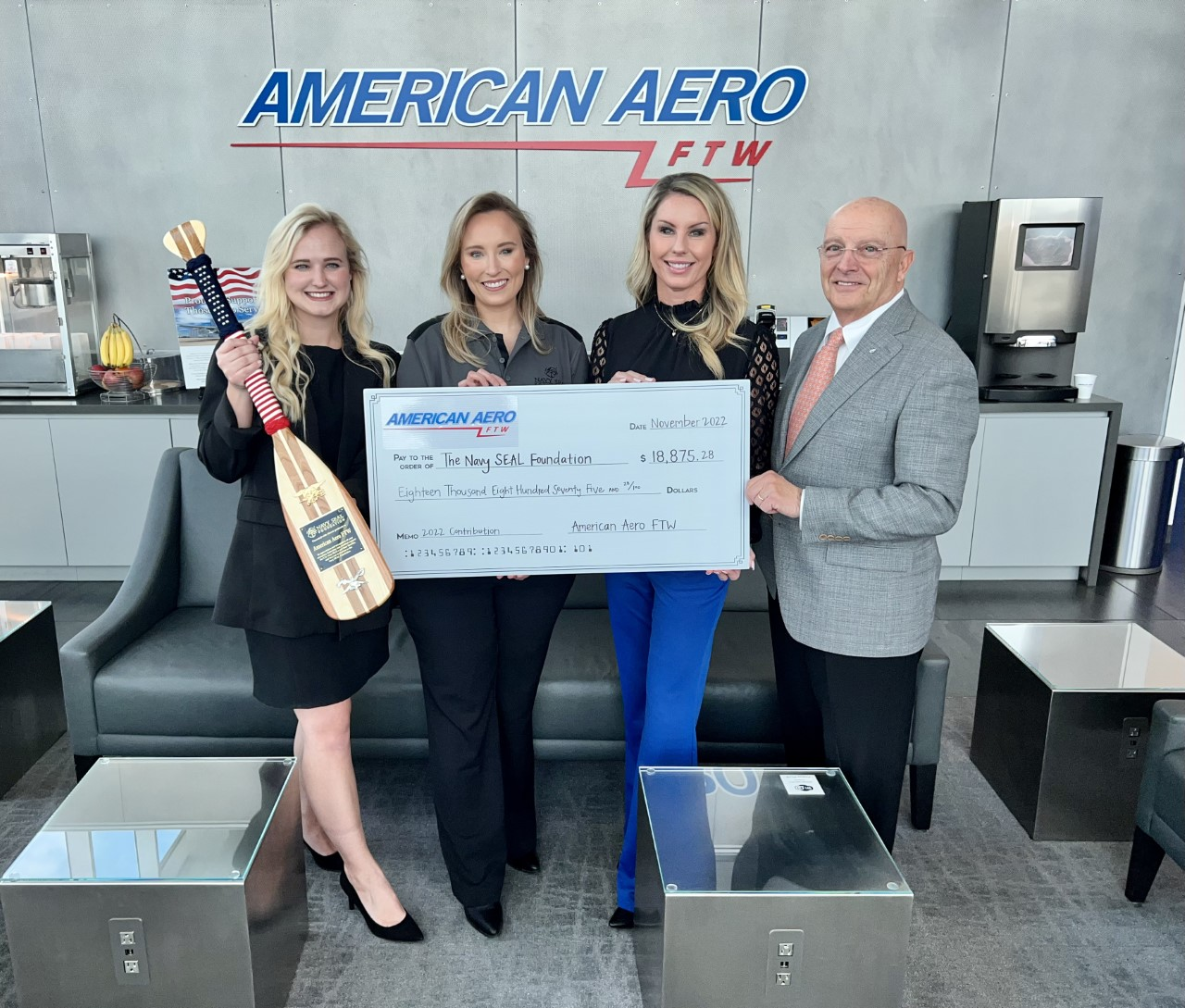 Navy SEAL Foundation Recognizes American Aero FTW For 170,000 in