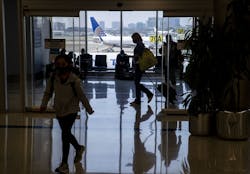 Air travelers navigate Terminal 7 at Los Angeles International Airport. The Department of Homeland Security has pushed back its deadline for travelers to possess a Real ID to May 5, 2025. Air travelers navigate Terminal 7 at Los Angeles International Airport. The Department of Homeland Security has pushed back its deadline for travelers to possess a Real ID to May 5, 2025.