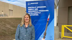 Kay Sears, Boeing vice president and general manager of Space, Intelligence & Weapon Systems for Boeing Defense, Space & Security in Huntsville Jan. 23, 2023 for the official opening of an expansion to Boeing's electronics production center.