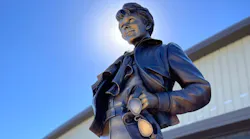 2 Amelia Earhart Statue In Front Of Museum