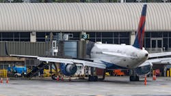 A Delta Air Lines plane is parked at a gate mid-afternoon on Tuesday, January 10, 2023. Delta flight 447 to Atlanta was about to take off from John Wayne Airport when it reported smoke coming from the Boeing 757’s right engine around 1:25 p.m. on Tuesday afternoon, January 10, 2023, according to airport spokesperson Annasophia Servin. The airport fire crew responded and the plane was towed back to the gate. No injuries occurred. A Delta Air Lines plane is parked at a gate mid-afternoon on Tuesday, January 10, 2023. Delta flight 447 to Atlanta was about to take off from John Wayne Airport when it reported smoke coming from the Boeing 757’s right engine around 1:25 p.m. on Tuesday afternoon, January 10, 2023, according to airport spokesperson Annasophia Servin. The airport fire crew responded and the plane was towed back to the gate. No injuries occurred.