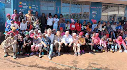 Dorothea von Boxberg (front row, center) during her visit to the 'Mothers' Mercy Home' (Nairobi) in January 2023