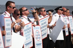 Southwest Airlines pilots picketed last summer outside Dallas Love Field over protracted contract negotiations. Southwest Airlines pilots picketed last summer outside Dallas Love Field over protracted contract negotiations.