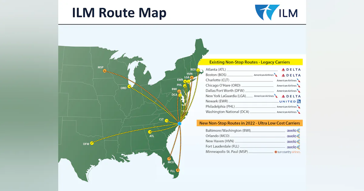 ILM Sets New Annual Passenger Record | Aviation Pros