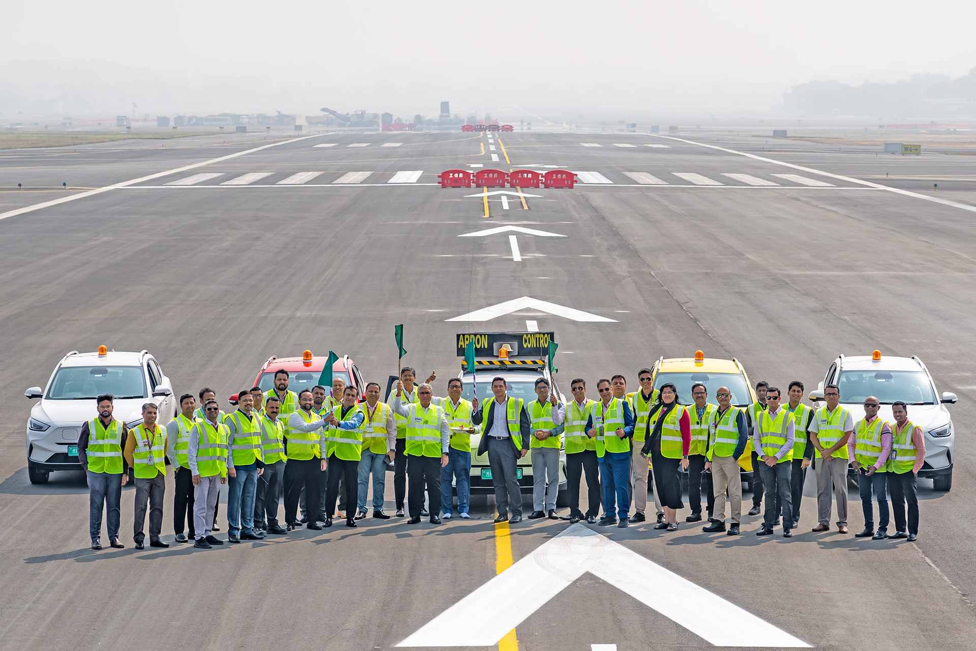 Image 2 Csmia's Ground Staff At The Launch Of Electric Vehicles At The Airside