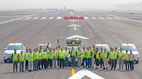 Image 2 Csmia&apos;s Ground Staff At The Launch Of Electric Vehicles At The Airside