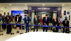 Pratt & Whitney leaders inaugurate the India Engineering Center (IEC). From L to R - Rema Ravindran, General Manager, IEC; Tizziana Weber, Vice President, Communications; Paul Weedon, Executive Director, Engineering, P&W Canada Corp; Shane Eddy, President; Rick Deurloo, President, Commercial Engines; Geoff Hunt, Senior Vice President, Engineering; DJ Dalal, North American Project Director, IEC Pratt & Whitney leaders inaugurate the India Engineering Center (IEC). From L to R - Rema Ravindran, General Manager, IEC; Tizziana Weber, Vice President, Communications; Paul Weedon, Executive Director, Engineering, P&W Canada Corp; Shane Eddy, President; Rick Deurloo, President, Commercial Engines; Geoff Hunt, Senior Vice President, Engineering; DJ Dalal, North American Project Director, IEC