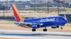 A Southwest Airlines plane arrives at Dallas Love Field on Jan. 19, 2023.