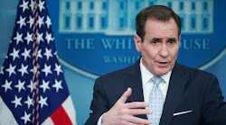 National Security Council Coordinator for Strategic Communications John Kirby speaks during the daily press briefing in the James S. Brady Press Briefing Room of the White House in Washington, D.C., on Feb. 13, 2023.