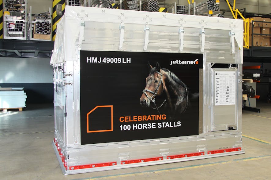 VRR delivers 100th air horse stall to Jettainer.