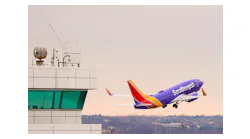 A Southwest Airlines flight takes off at Dallas Love Field on Jan. 7, 2021, in Dallas. A FedEx Corp. widebody jet flew over the top of a Southwest Airlines Co. plane early Saturday, Feb. 4, 2023, in Texas after an air-traffic controller cleared the passenger plane to take off from the same runway that the cargo aircraft was preparing to land on, aviation authorities said.