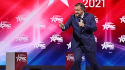 U.S. Sen Ted Cruz, R- Texas, speaks to a cheering crowd at CPAC at the Hyatt Regency in Orlando, Florida, on Friday, Feb. 26, 2021. Cruz is raising objections to President Joe Biden's nominee to head the FAA. U.S. Sen Ted Cruz, R- Texas, speaks to a cheering crowd at CPAC at the Hyatt Regency in Orlando, Florida, on Friday, Feb. 26, 2021. Cruz is raising objections to President Joe Biden's nominee to head the FAA.