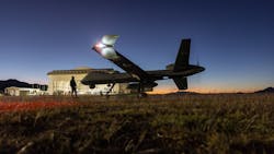 An MQ-9 Reaper drone on Nov. 4, 2022, at Fort Huachuca, Arizona.