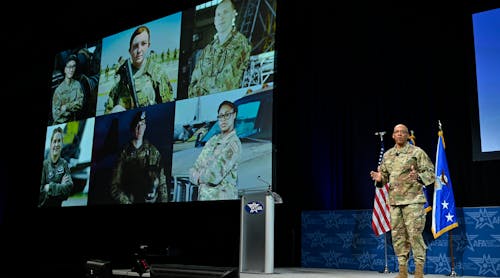 Air Force Chief of Staff Gen. CQ Brown, Jr. delivers his keynote speech &ldquo;Airmen in the Fight&rdquo; during the Air and Space Forces Association 2023 Warfare Symposium in Aurora, Colo., March 7, 2023. Brown emphasized that the service must adapt and reform to ensure that its distinctive history is maintained.