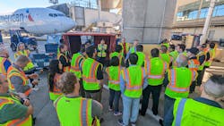 Ground crews and equipment were monitored as part of the trial to create benchmarks on ramp operations.
