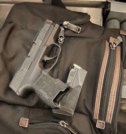 TSA officers stopped a traveler with this loaded handgun at one of the security checkpoints at BWI Airport on Tuesday, March 21. TSA officers stopped a traveler with this loaded handgun at one of the security checkpoints at BWI Airport on Tuesday, March 21.