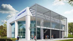 To commemorate the historic launch of The Boeing Center for Aviation and Aerospace Safety at Embry-Riddle Aeronautical University, leadership of The Boeing Company, members of the university’s Board of Trustees, faculty members and students signed this artist’s rendering of the new facility on March 23, 2023. To commemorate the historic launch of The Boeing Center for Aviation and Aerospace Safety at Embry-Riddle Aeronautical University, leadership of The Boeing Company, members of the university’s Board of Trustees, faculty members and students signed this artist’s rendering of the new facility on March 23, 2023.