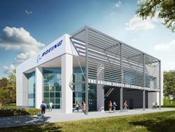 To commemorate the historic launch of The Boeing Center for Aviation and Aerospace Safety at Embry-Riddle Aeronautical University, leadership of The Boeing Company, members of the university’s Board of Trustees, faculty members and students signed this artist’s rendering of the new facility on March 23, 2023. To commemorate the historic launch of The Boeing Center for Aviation and Aerospace Safety at Embry-Riddle Aeronautical University, leadership of The Boeing Company, members of the university’s Board of Trustees, faculty members and students signed this artist’s rendering of the new facility on March 23, 2023.
