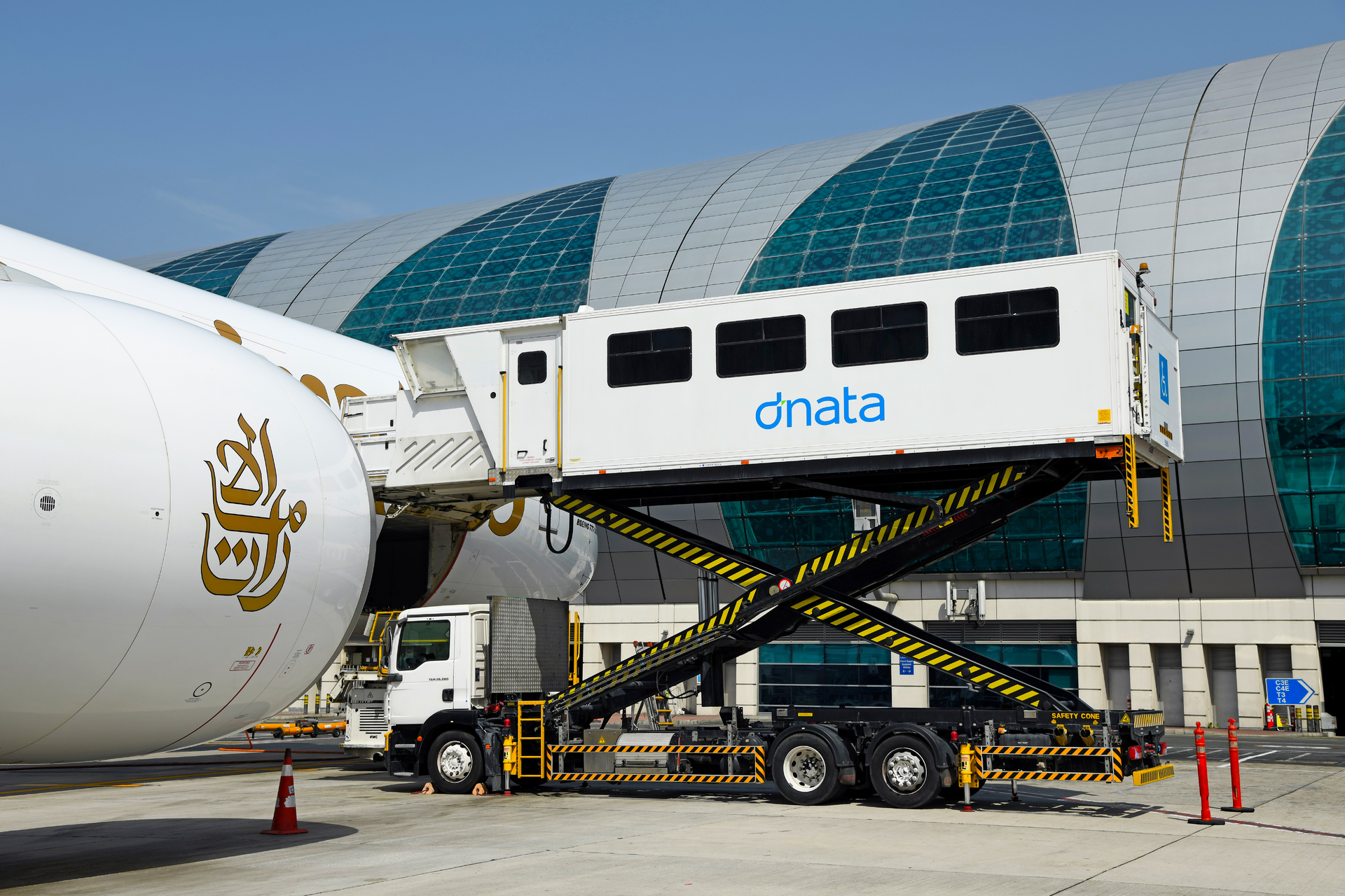 dnata's fleet also includes medical high-loaders to help those with mobility issues access aircraft