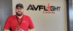 Ethan Begrowicz is operations manager at Avflight Lansing and leads a team of 14 people while overseeing compliance and training and ensuring top-notch line staff performance.