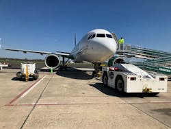 A Frontier Airlines jet waits a Trenton-Mercer Airport for passenger to board who have to use the ramp on the right side of the airport. The current 60-year old terminal can only serve two legae jets similar to this one at a time. U.S. Transportation Secretary Pete Buttigieg toured the airport on Wednesday. A Frontier Airlines jet waits a Trenton-Mercer Airport for passenger to board who have to use the ramp on the right side of the airport. The current 60-year old terminal can only serve two legae jets similar to this one at a time. U.S. Transportation Secretary Pete Buttigieg toured the airport on Wednesday.