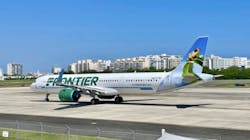 Frontier Airlines unveiled its newest aircraft, an A321neo featuring Bori the Coqu&iacute; Llanero on its tail, during a celebration at Luis Mu&ntilde;oz Marin International Airport in San Juan, Puerto Rico.