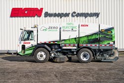 The Elgin Electric Broom Bear is one of the latest electric sweepers coming onto the market as part of the switch to more sustainable operations equipment. The Elgin Electric Broom Bear is one of the latest electric sweepers coming onto the market as part of the switch to more sustainable operations equipment.