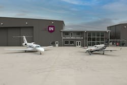 Jet IN's $11 million fixed-base operator (FBO) complex features a 10,000 square foot passenger terminal, a 40,000 square foot aircraft hangar, a 10,000 square foot aircraft maintenance facility, and more than 3 acres of dedicated ramp space. The facility also supports the operations of Jet OUT, an affiliated aircraft charter and co-ownership program, which currently bases five aircraft at the facility. Jet IN's $11 million fixed-base operator (FBO) complex features a 10,000 square foot passenger terminal, a 40,000 square foot aircraft hangar, a 10,000 square foot aircraft maintenance facility, and more than 3 acres of dedicated ramp space. The facility also supports the operations of Jet OUT, an affiliated aircraft charter and co-ownership program, which currently bases five aircraft at the facility.
