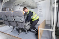 The first group of employees in this project was comprised of mostly baggage handlers, who regularly lift heavy items, and aircraft cleaners, who often find themselves working in difficult ergonomic positions. The first group of employees in this project was comprised of mostly baggage handlers, who regularly lift heavy items, and aircraft cleaners, who often find themselves working in difficult ergonomic positions.